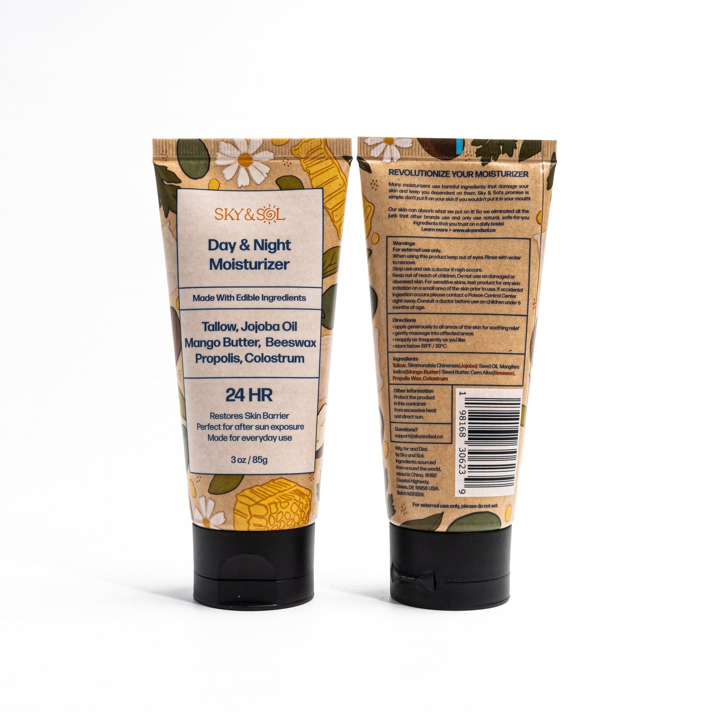 Everything Cream | 100% Grass Fed Beef Tallow Moisturizer for Face and Body | Day & Night Skincare | Safe Natural Edible-Grade Ingredients | After-Sun Care | All Skin Types | 3 oz